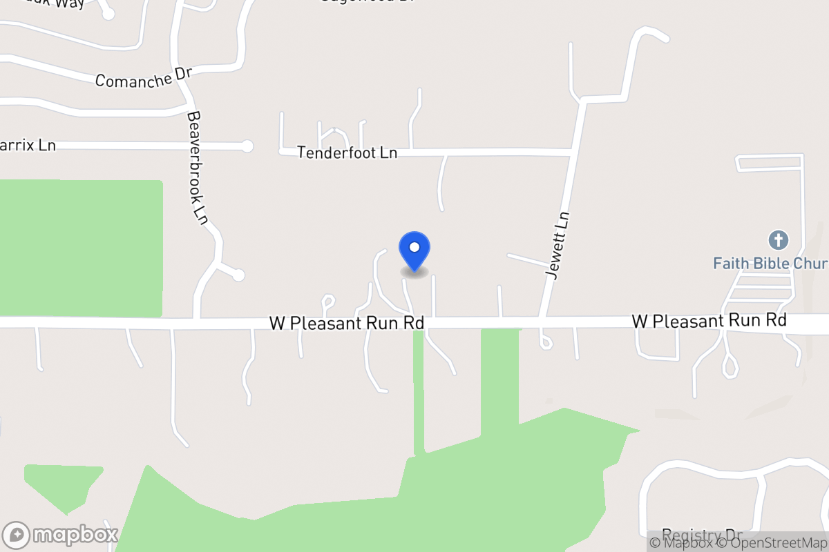 Map of 1703 W Pleasant Run Rd