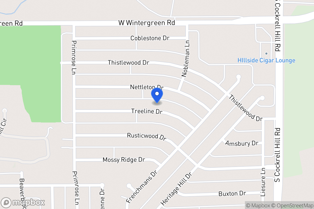 Map of 1409 Treeline Dr