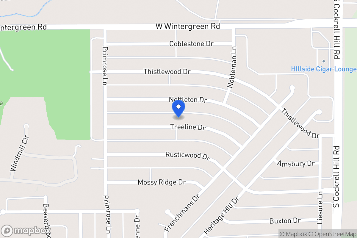 Map of 1421 Treeline Dr