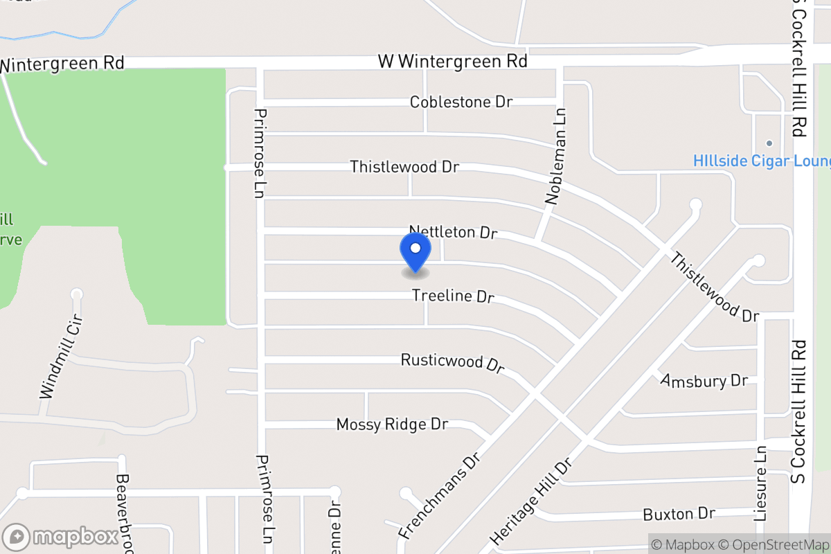Map of 1425 Treeline Dr