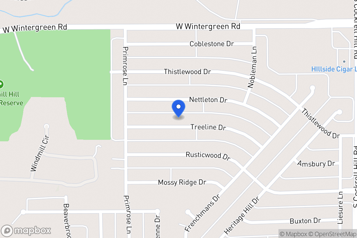Map of 1505 Treeline Dr