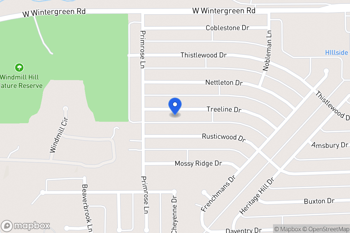 Map of 1520 Treeline Dr