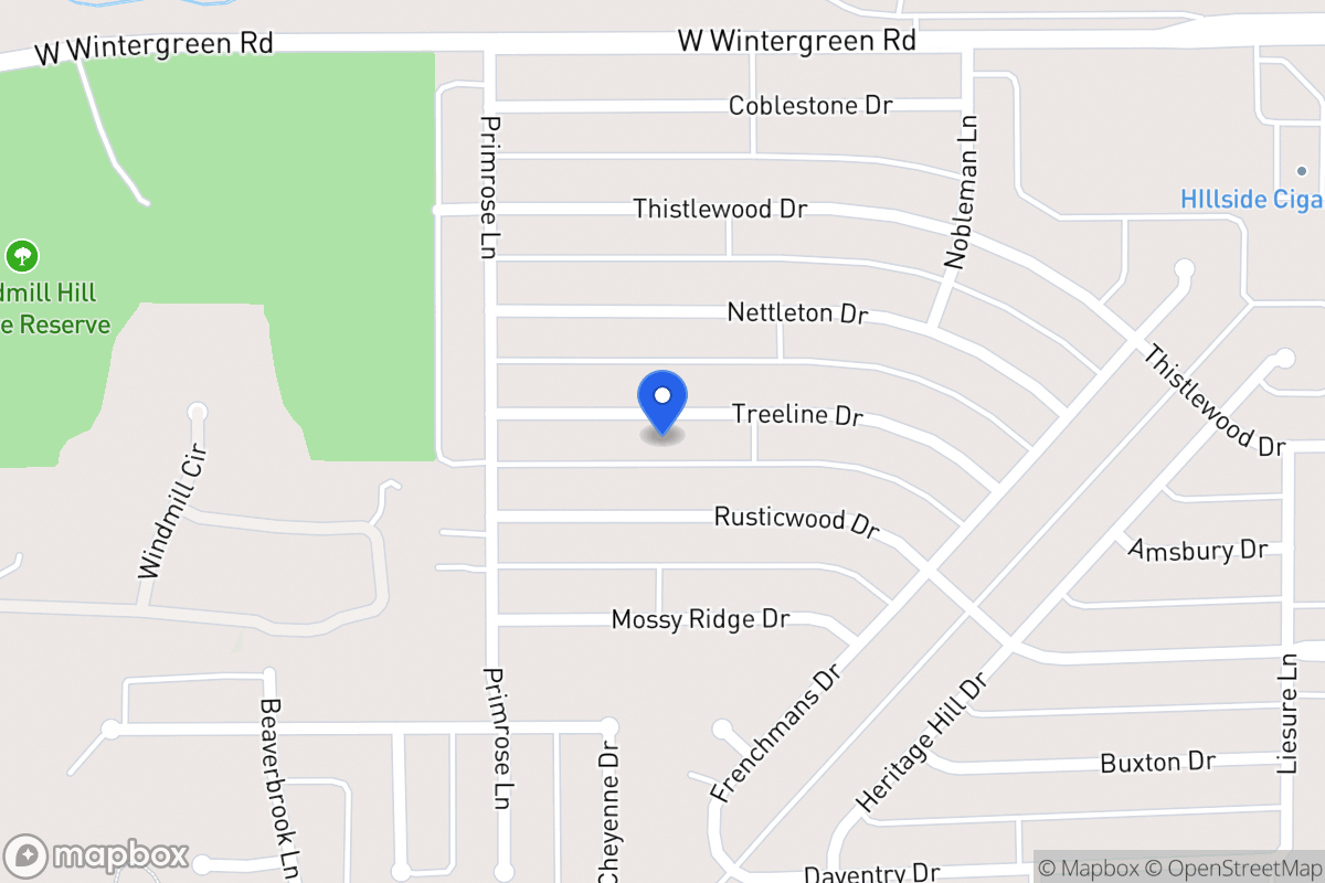 Map of 1512 Treeline Dr