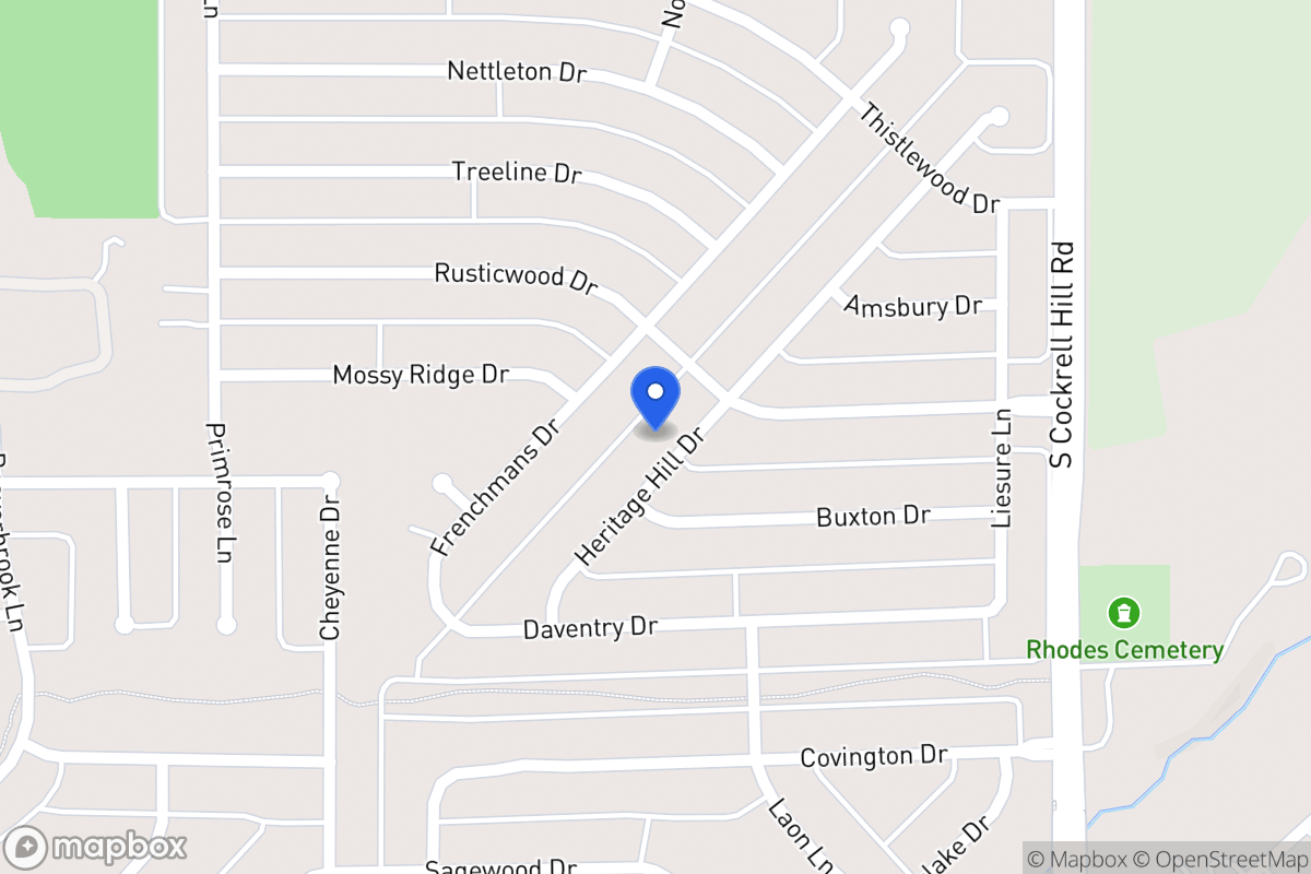 Map of 1233 Heritage Hill Dr