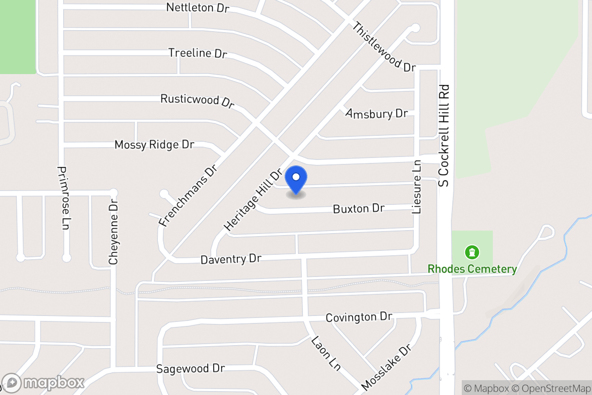 Map of 1401 Buxton Dr