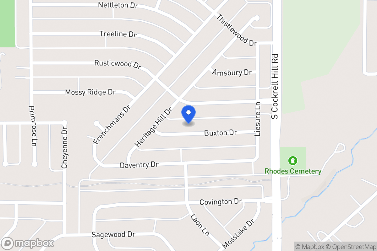 Map of 1333 Buxton Dr