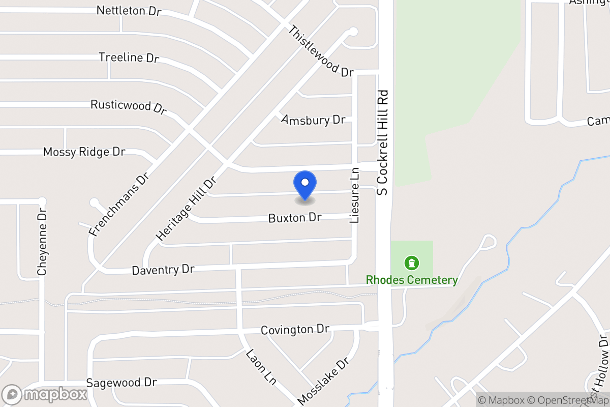 Map of 1313 Buxton Dr