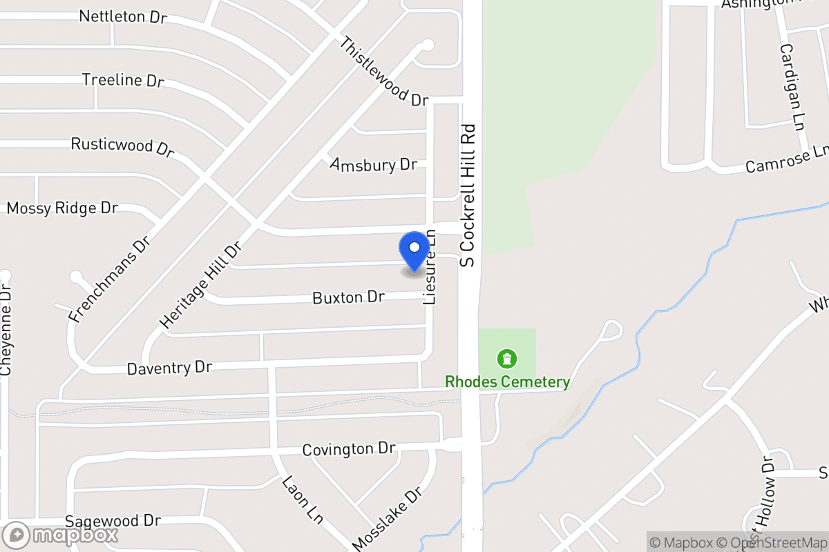 Map of 1301 Buxton Dr