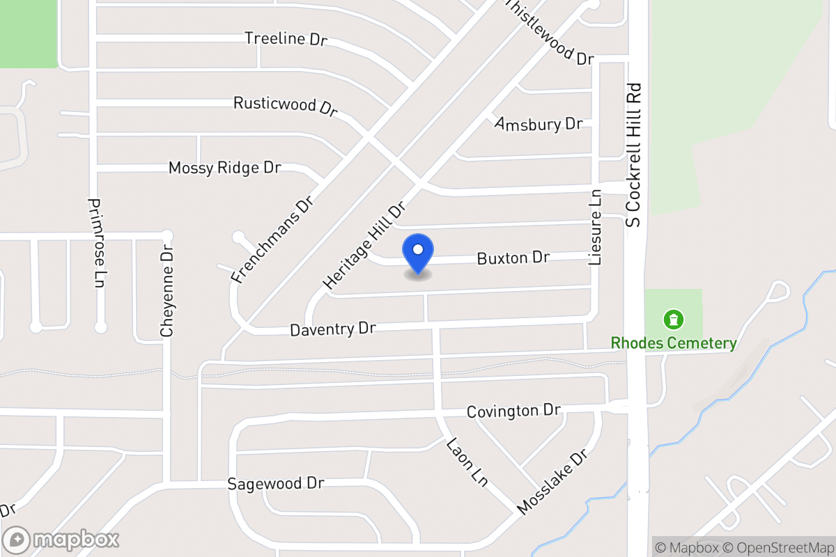 Map of 1400 Buxton Dr