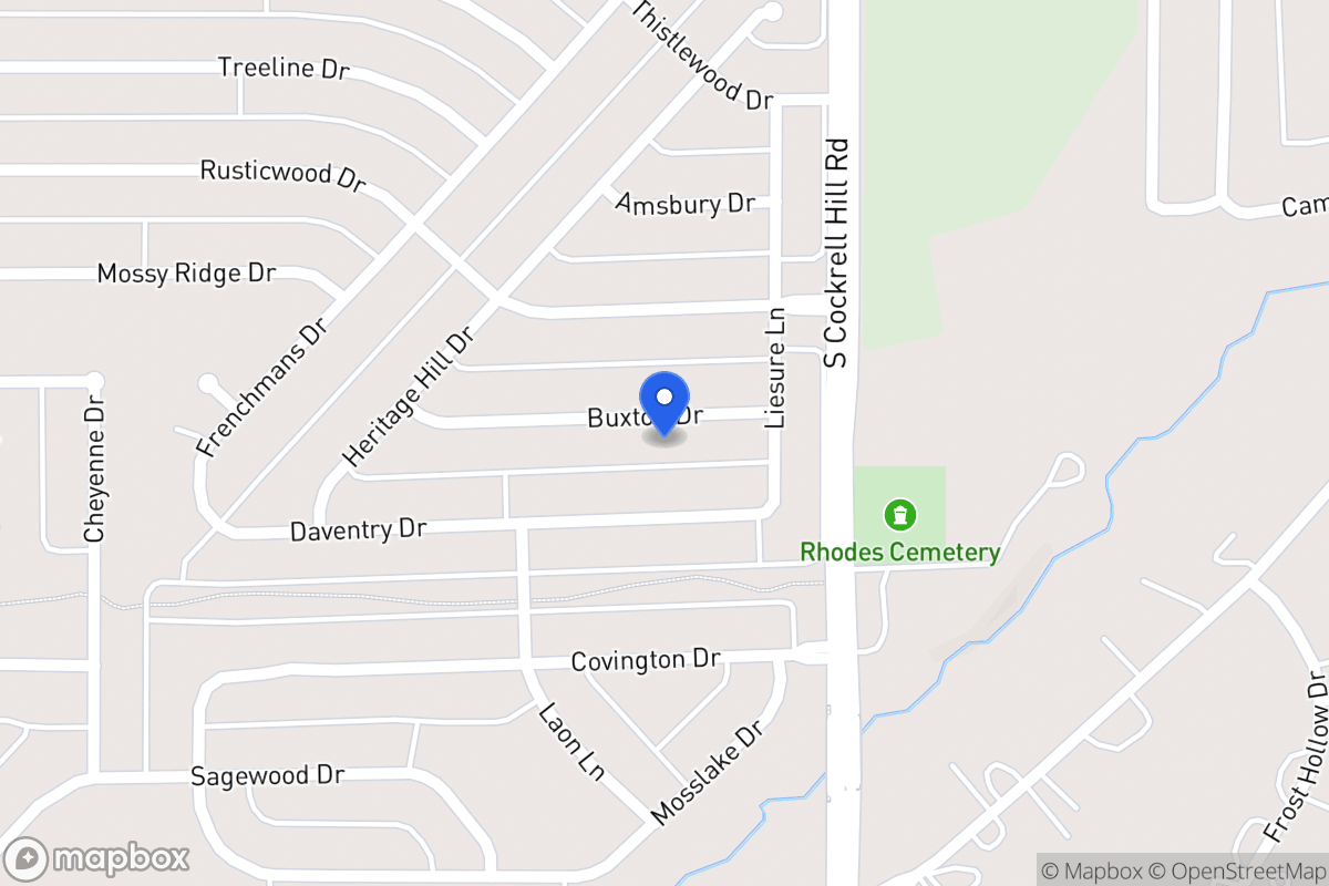 Map of 1312 Buxton Dr