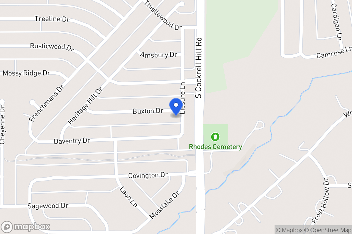 Map of 1300 Buxton Dr