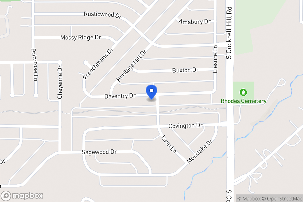 Map of 1400 Daventry Dr