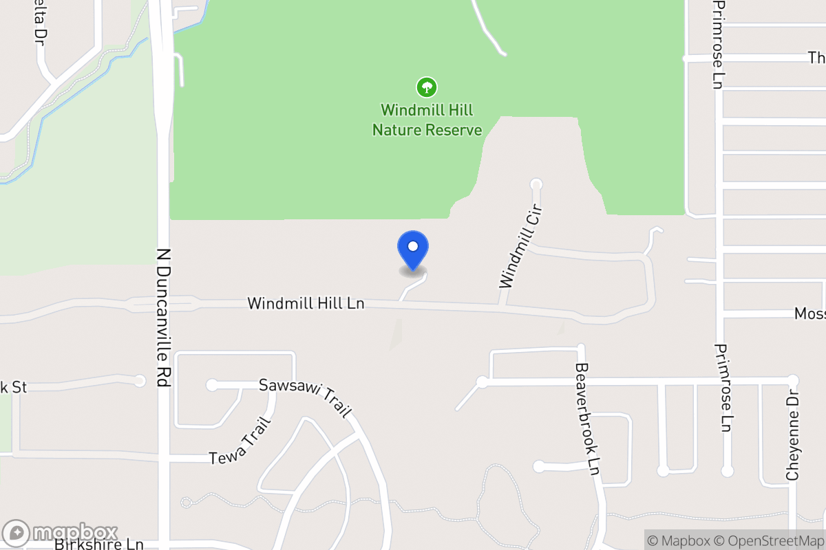 Map of 1801 Windmill Hill Ln