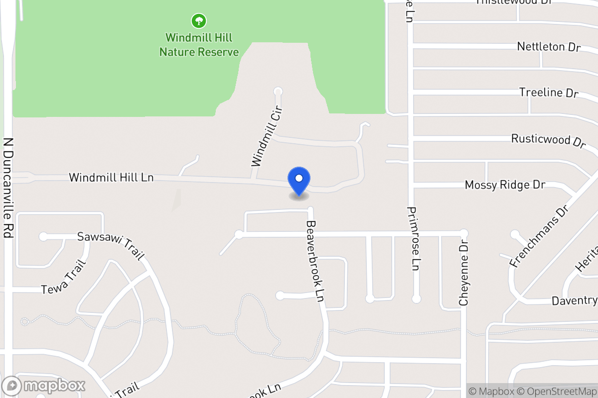 Map of 1748 Windmill Hill Ln
