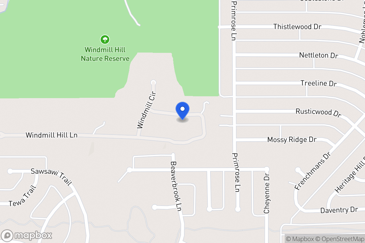 Map of 1722 Windmill Hill Ln