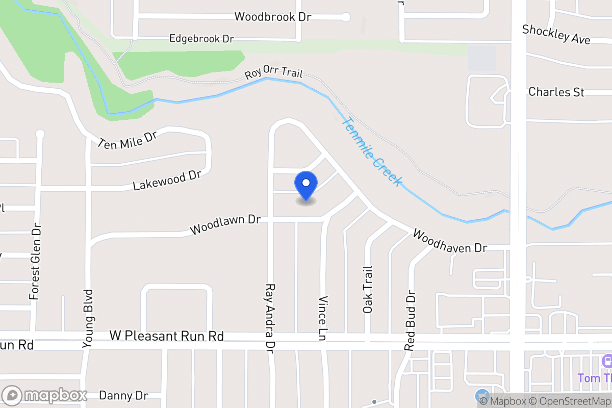 Map of 313 Woodlawn Dr