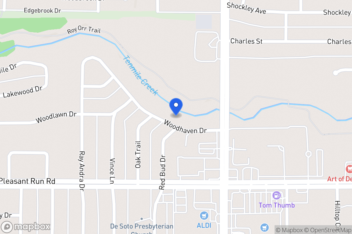 Map of 201 Woodhaven Dr