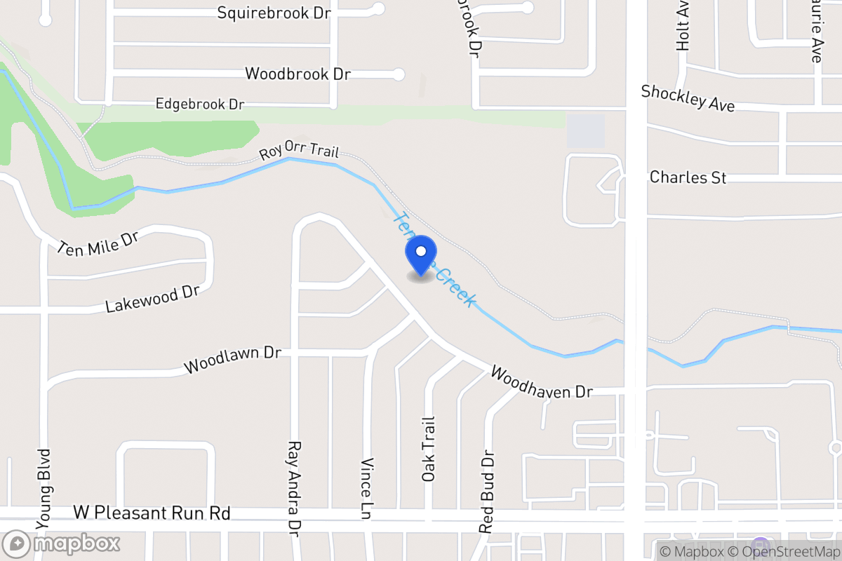 Map of 301 Woodhaven Dr