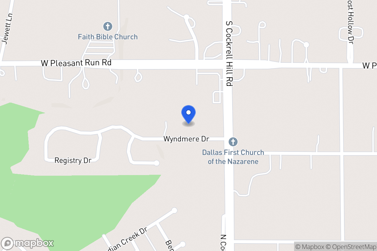 Map of 1313 Wyndmere Dr