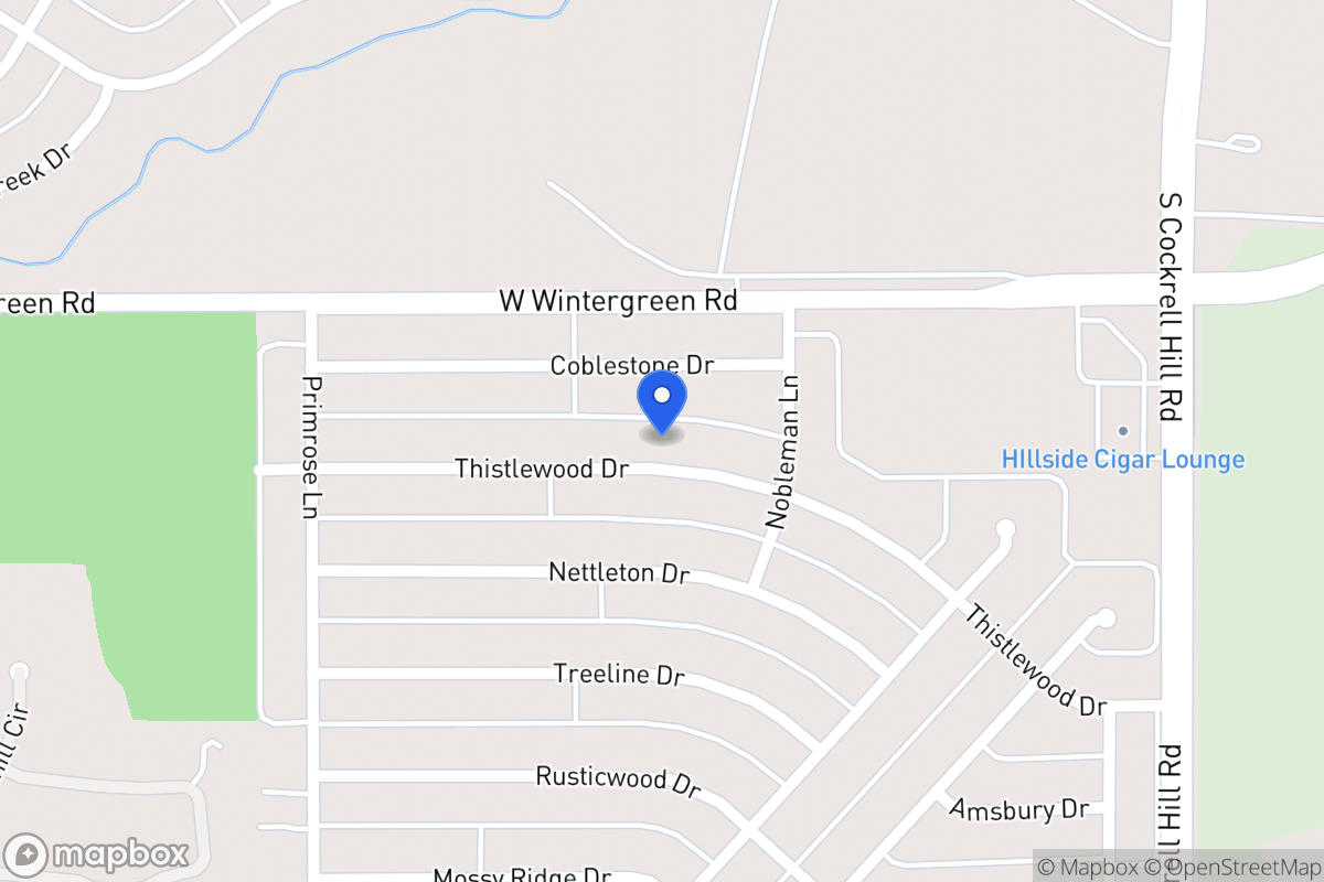 Map of 1417 Thistlewood Dr