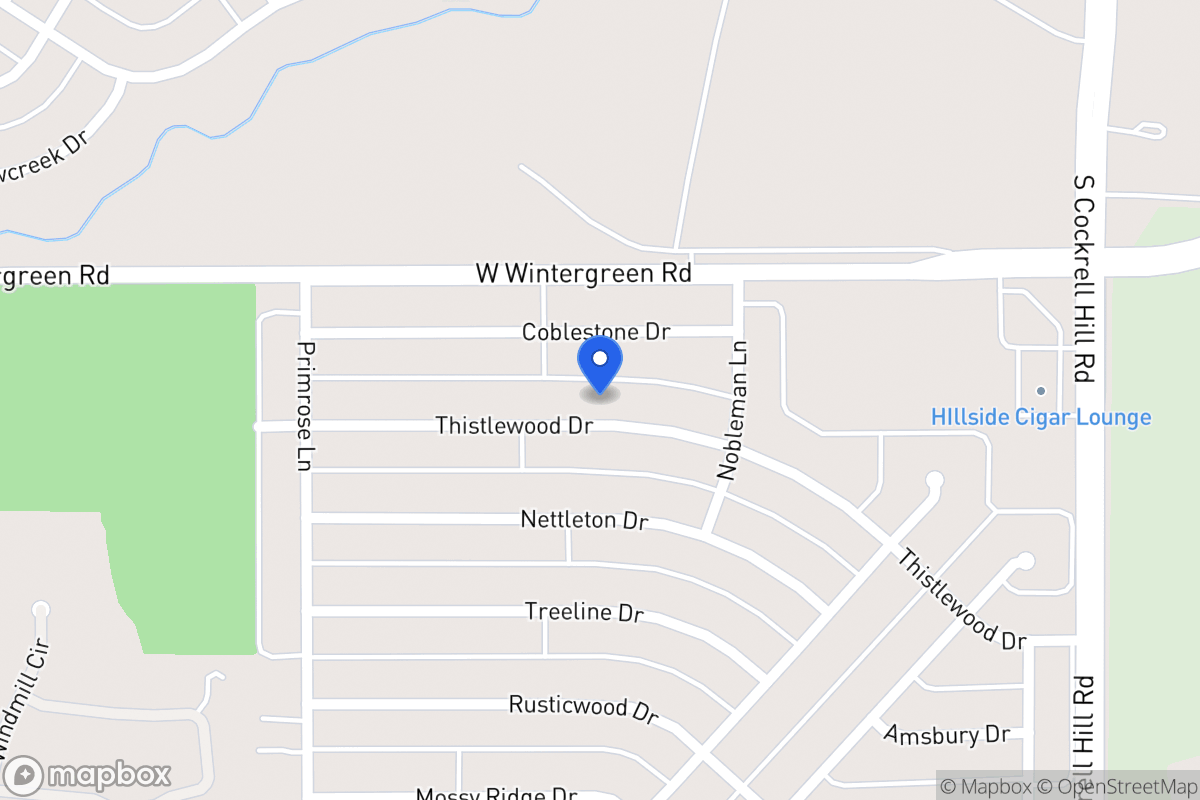 Map of 1421 Thistlewood Dr