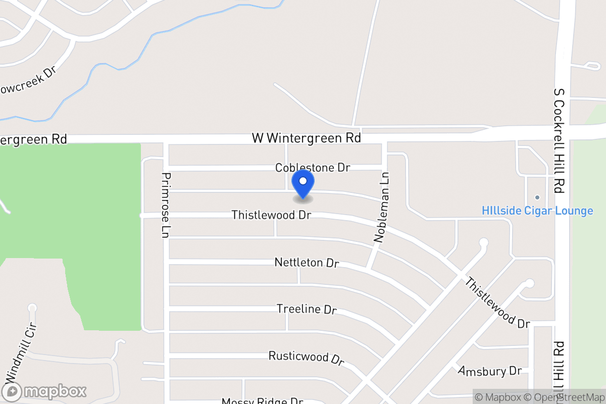 Map of 1425 Thistlewood Dr