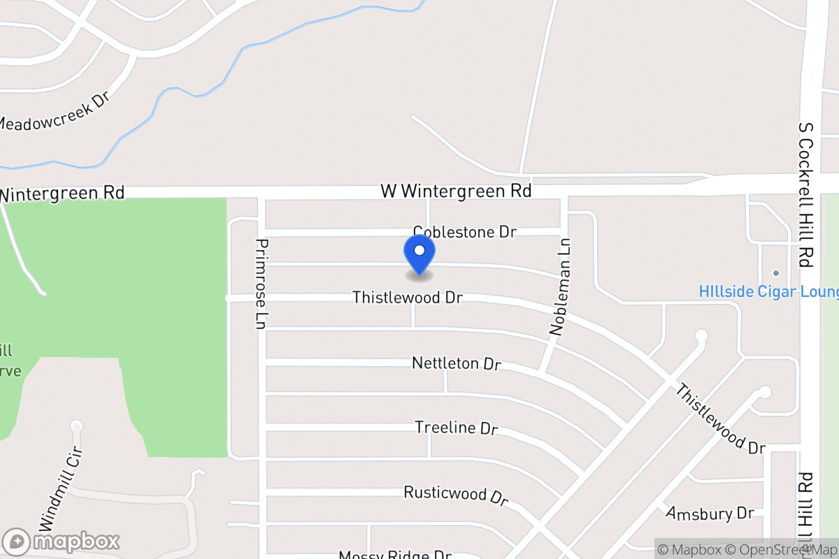 Map of 1501 Thistlewood Dr