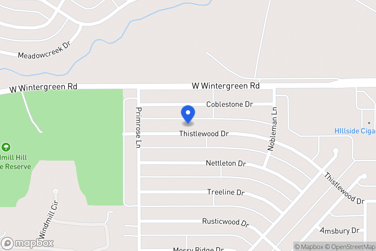 Map of 1513 Thistlewood Dr