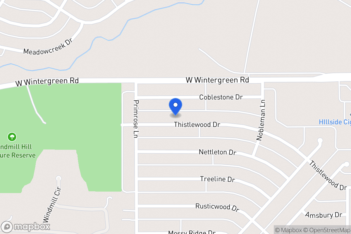 Map of 1517 Thistlewood Dr