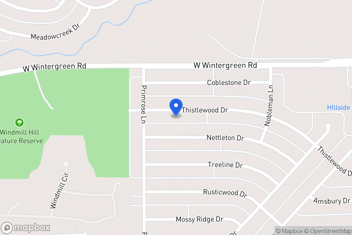 Map of 1516 Thistlewood Dr