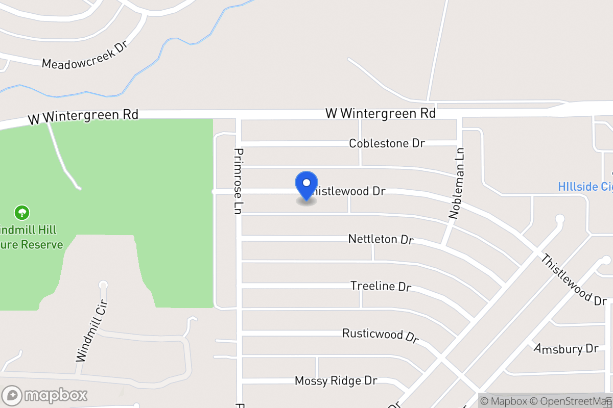 Map of 1512 Thistlewood Dr
