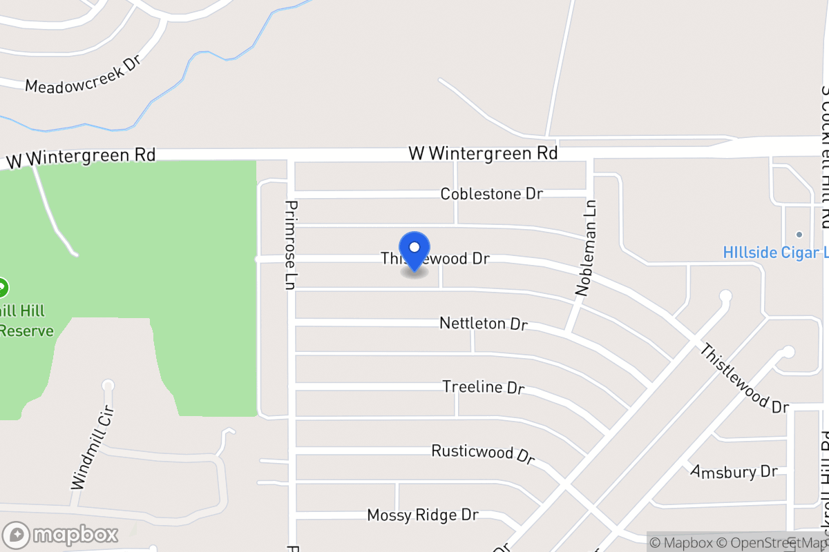 Map of 1504 Thistlewood Dr