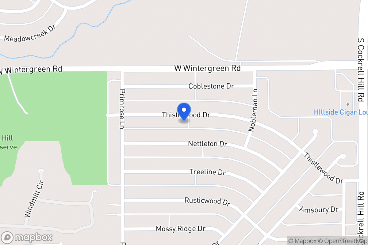Map of 1500 Thistlewood Dr