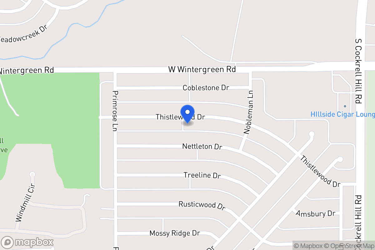 Map of 1428 Thistlewood Dr
