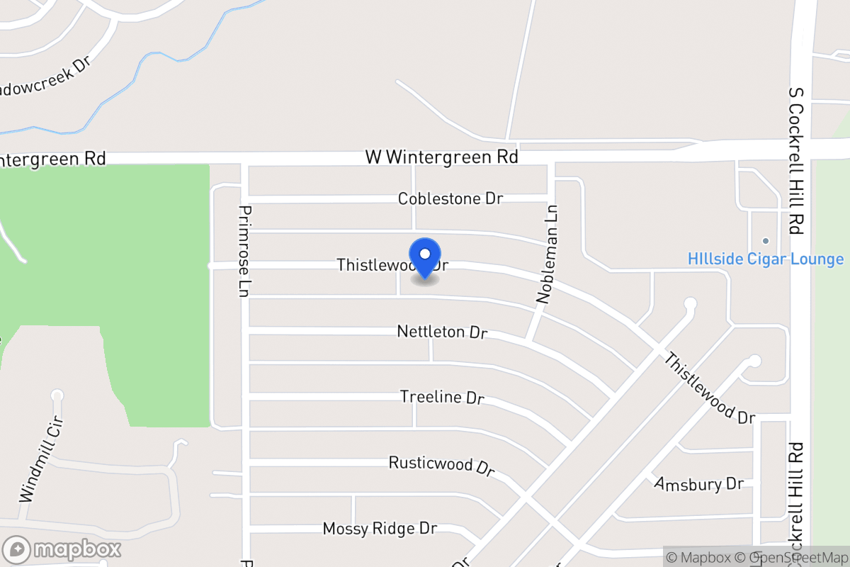 Map of 1424 Thistlewood Dr