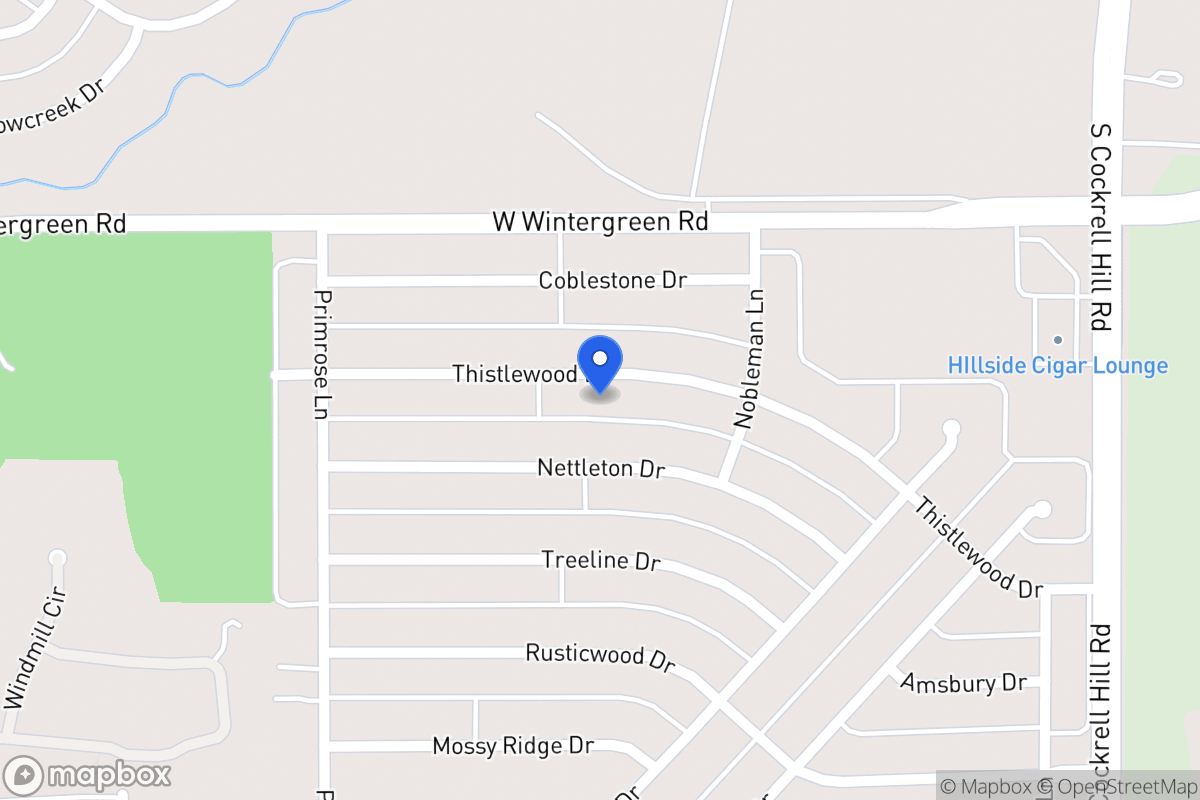 Map of 1420 Thistlewood Dr