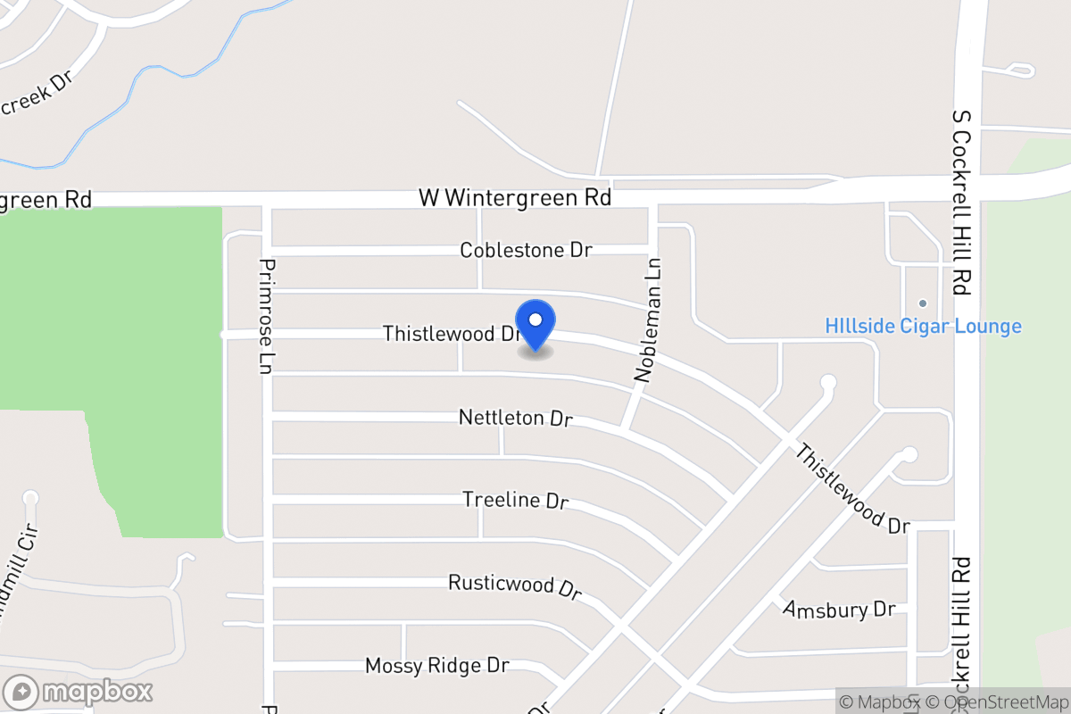Map of 1416 Thistlewood Dr