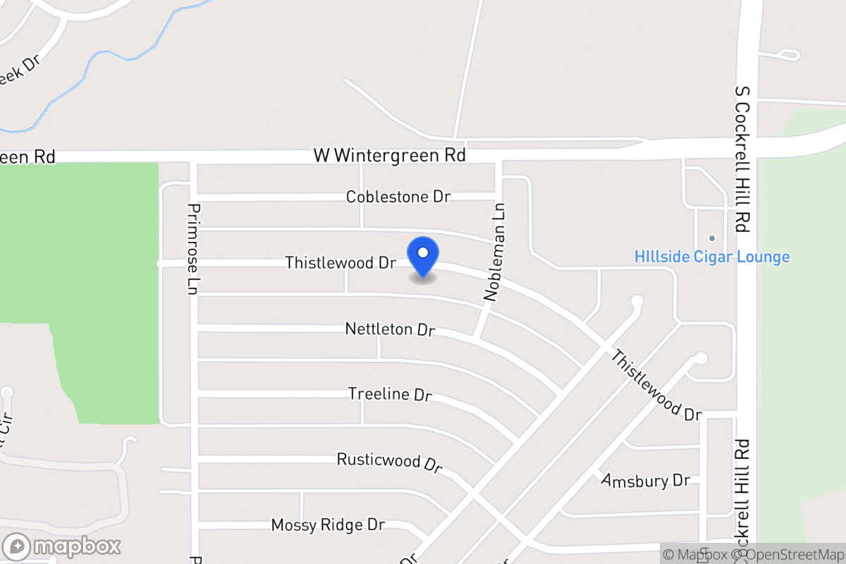Map of 1412 Thistlewood Dr