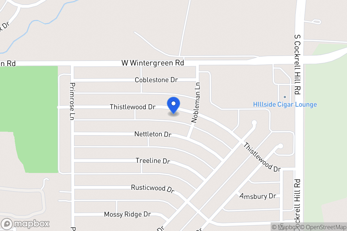 Map of 1408 Thistlewood Dr
