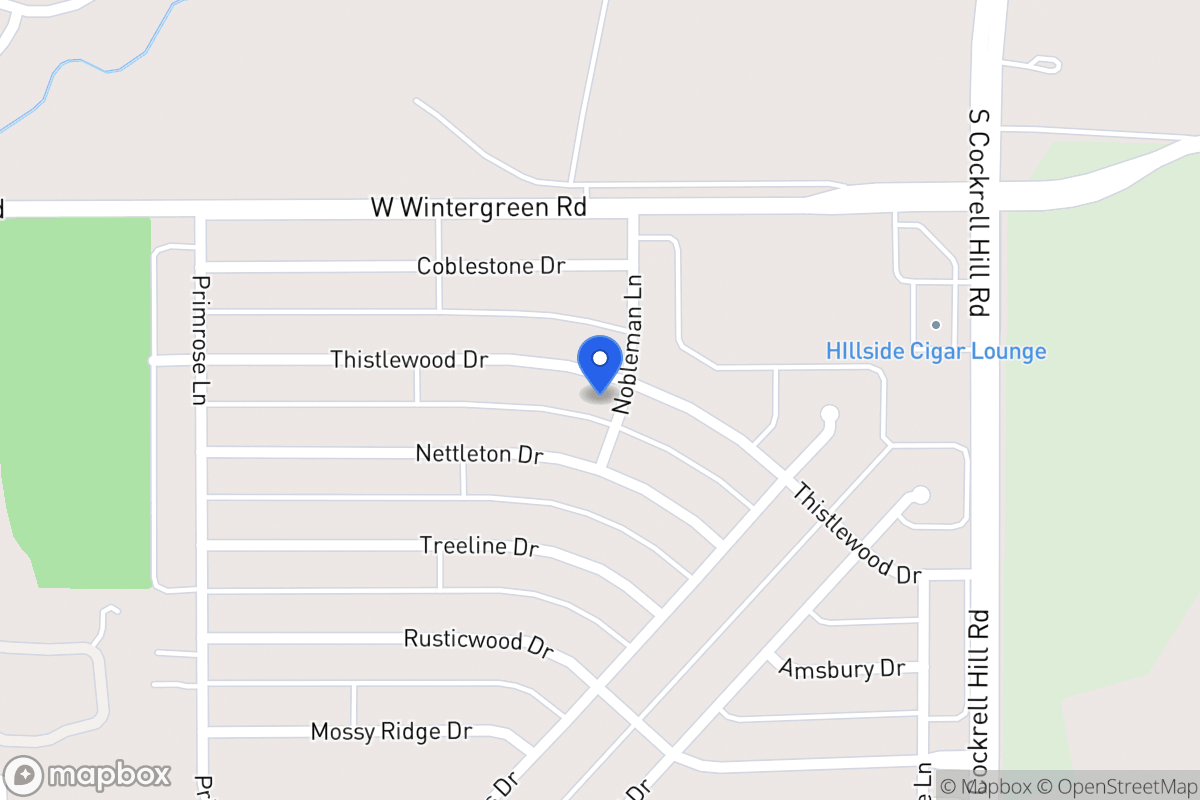 Map of 1400 Thistlewood Dr