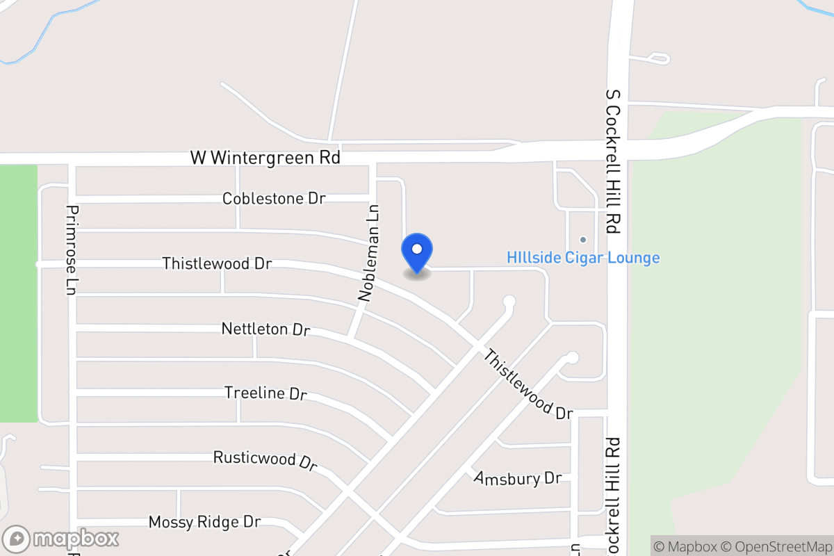 Map of 1335 Thistlewood Dr
