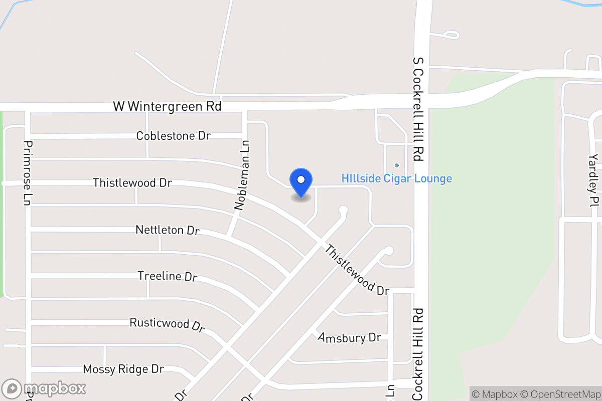 Map of 1327 Thistlewood Dr