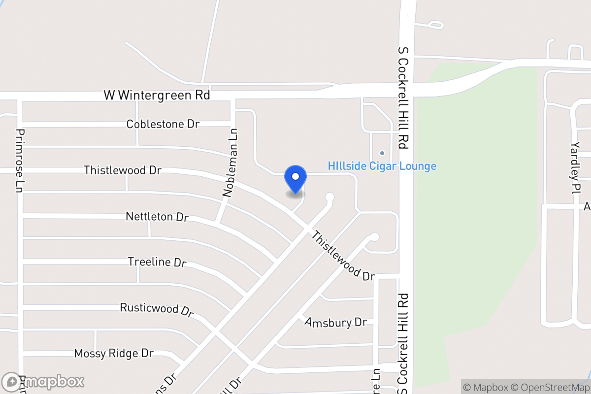 Map of 1323 Thistlewood Dr