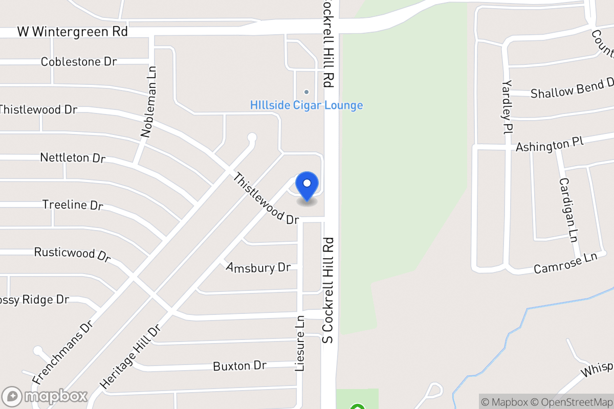 Map of 1305 Thistlewood Dr