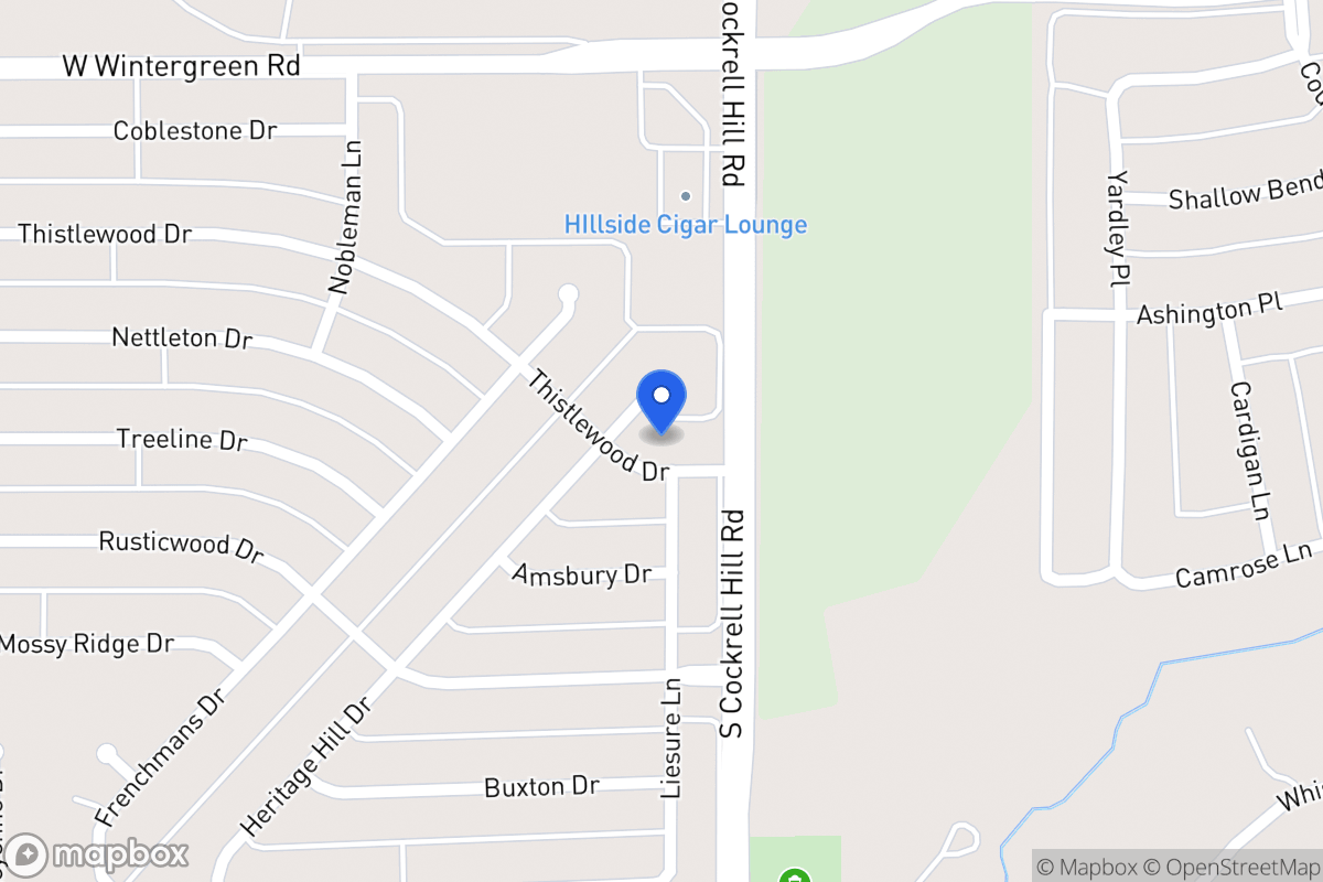 Map of 1309 Thistlewood Dr
