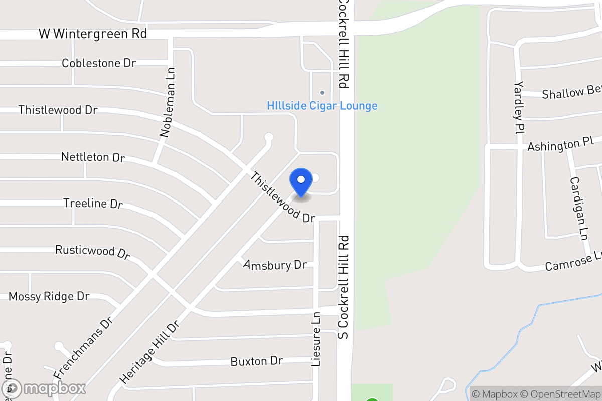 Map of 1315 Thistlewood Dr