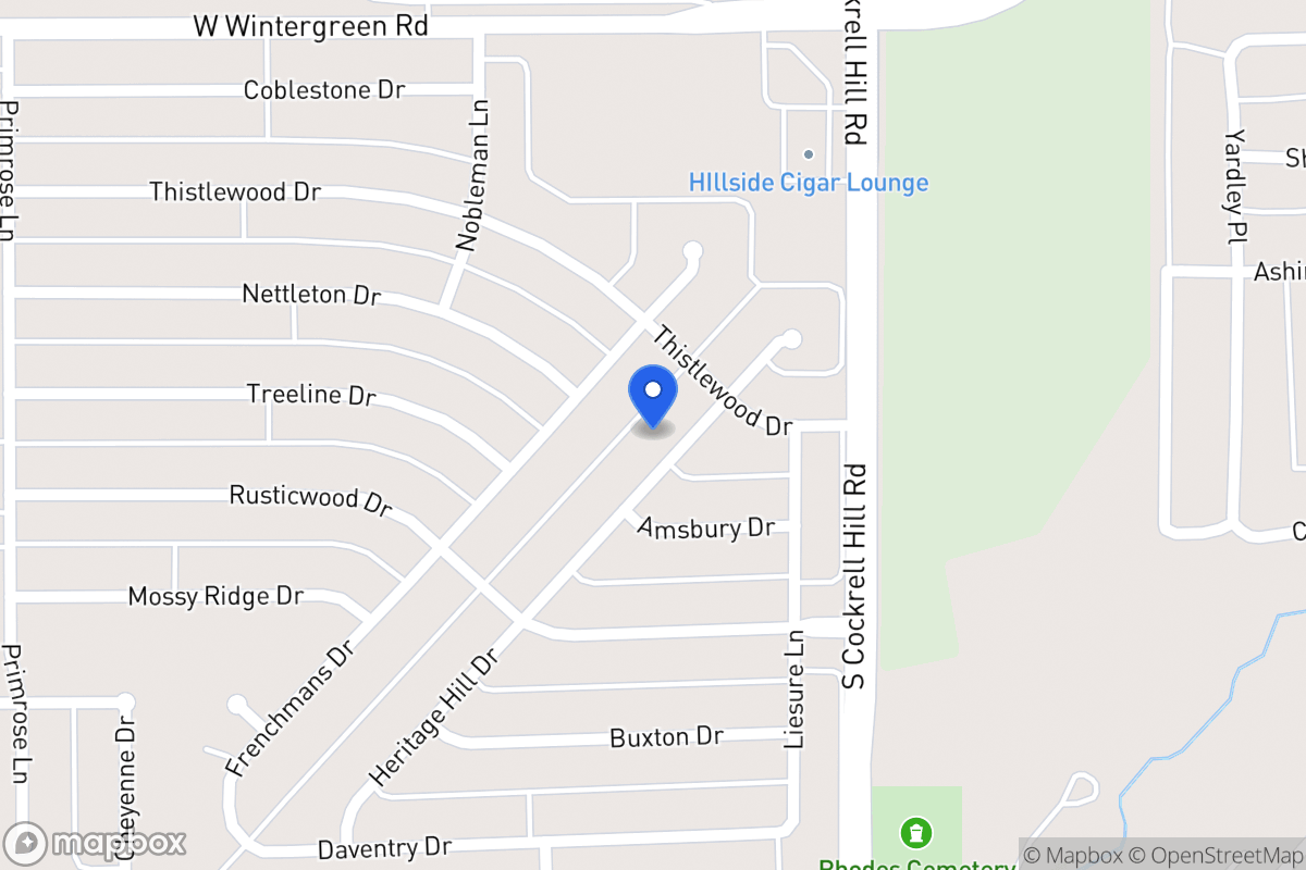 Map of 1329 Heritage Hill Dr