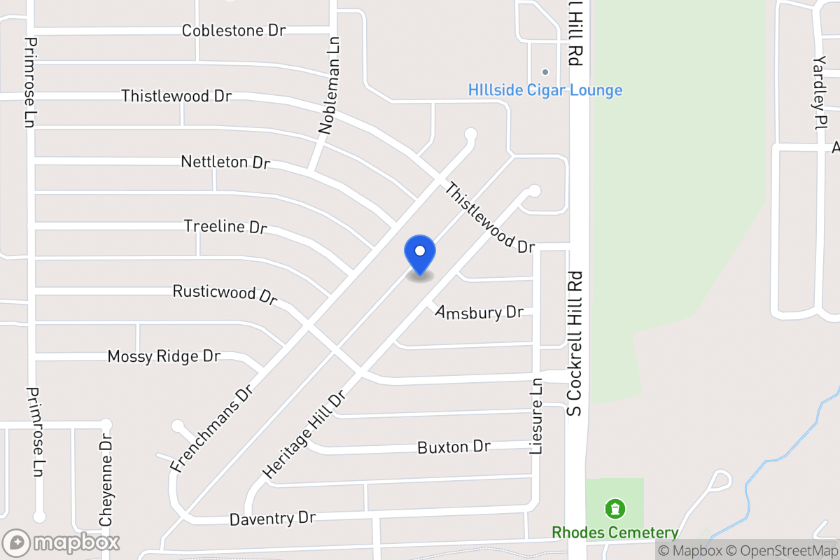 Map of 1321 Heritage Hill Dr