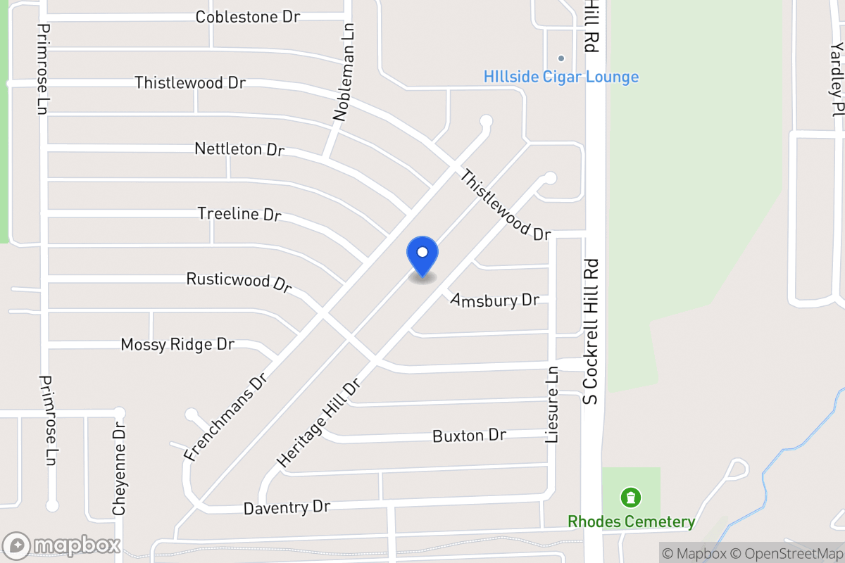 Map of 1317 Heritage Hill Dr