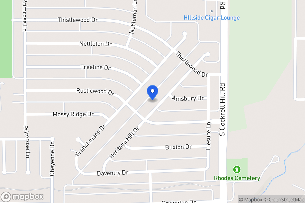 Map of 1309 Heritage Hill Dr